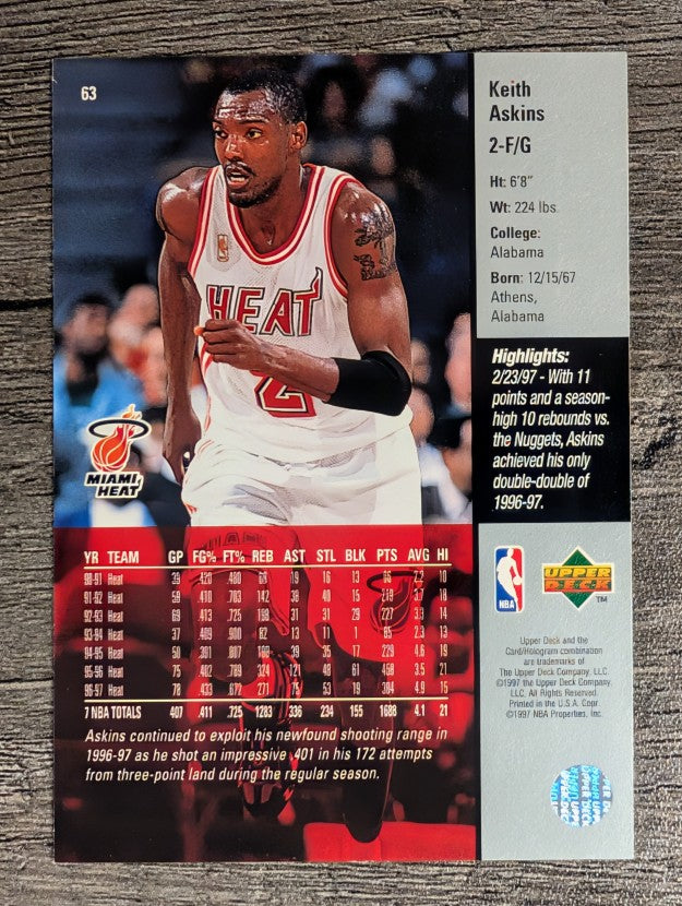 1997-98 Upper Deck #63 Keith Askins