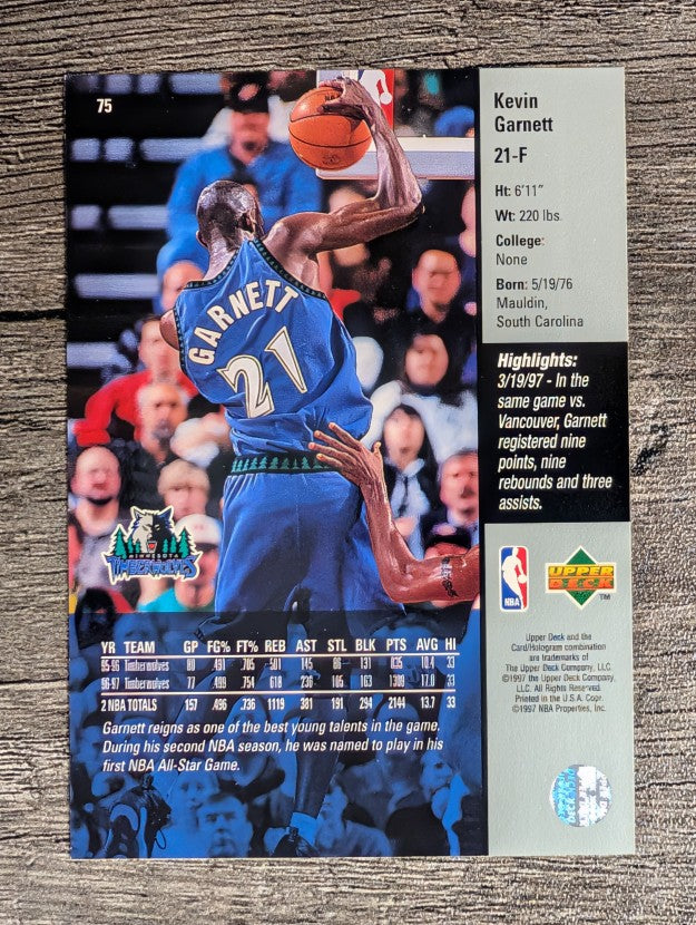 1997-98 Upper Deck #75 Kevin Garnett