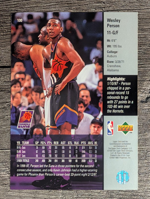 1997-98 Upper Deck #100 Wesley Person