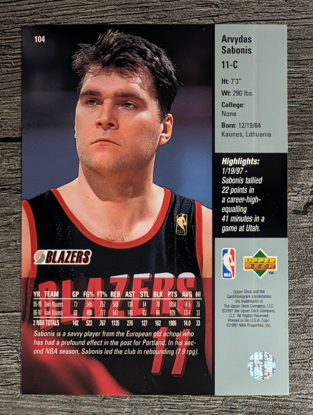 1997-98 Upper Deck #104 Arvydas Sabonis