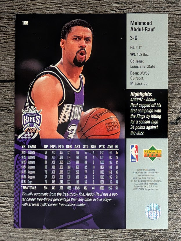 1997-98 Upper Deck #106 Mahmoud Abdul-Rauf