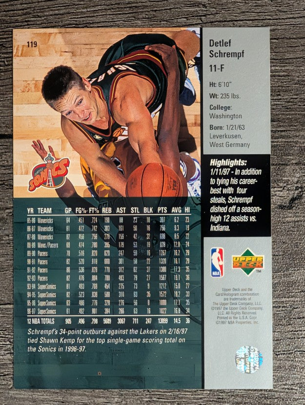 1997-98 Upper Deck #119 Detlef Schrempf