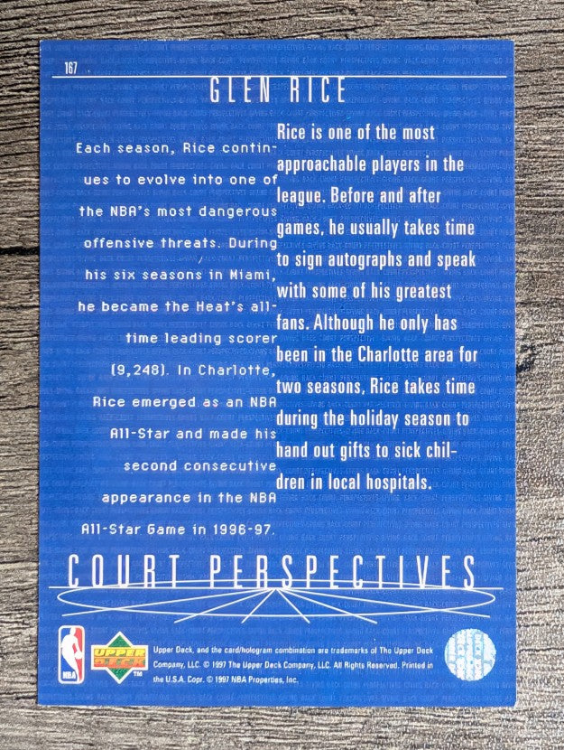 1997-98 Upper Deck #167 Glen Rice CP