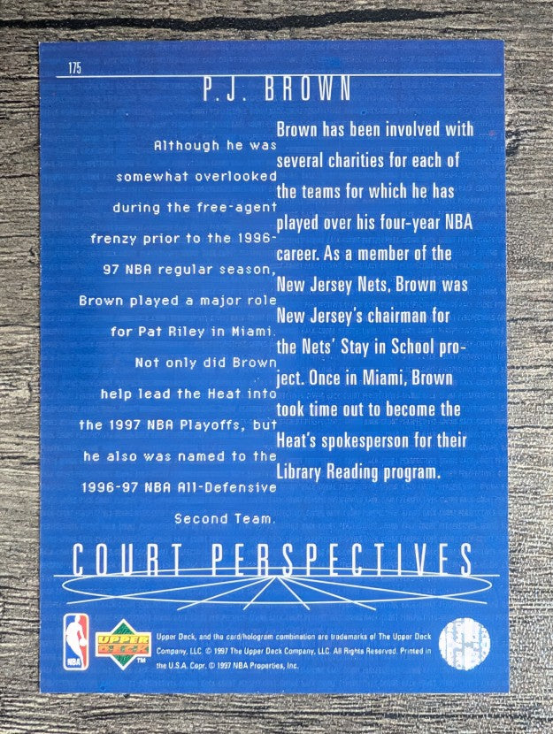 1997-98 Upper Deck #175 P.J. Brown CP