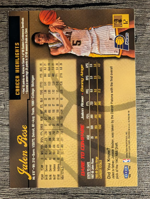 1998-99 Ultra #12 Jalen Rose