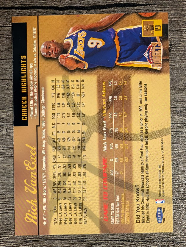 1998-99 Ultra #19 Nick Van Exel