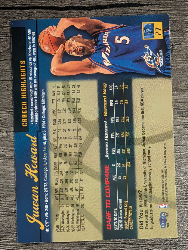 1998-99 Ultra #27 Juwan Howard