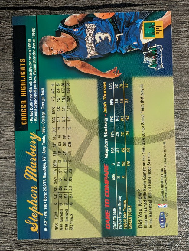 1998-99 Ultra #44 Stephon Marbury