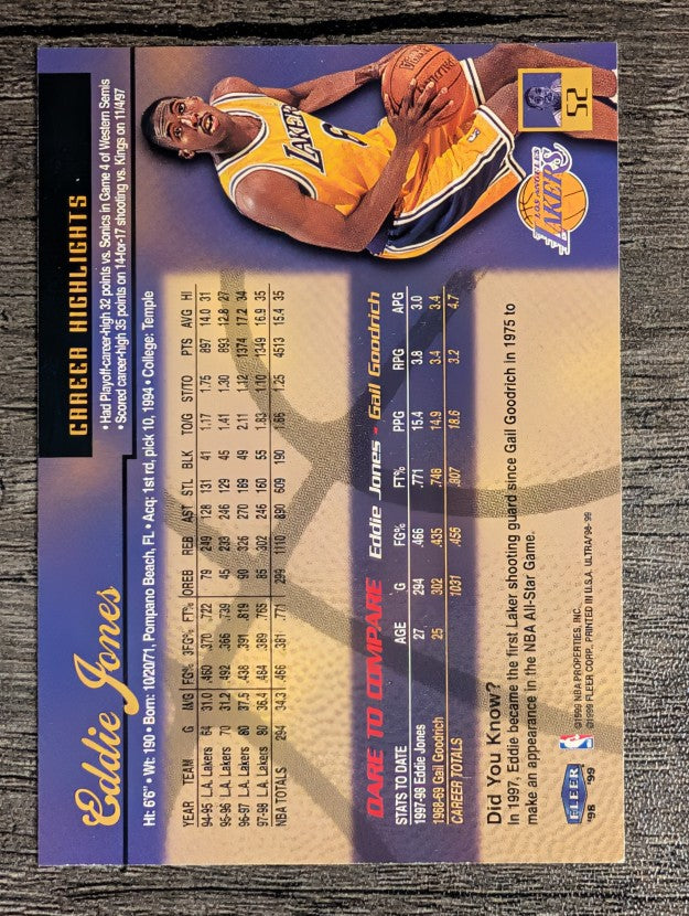 1998-99 Ultra #52 Eddie Jones