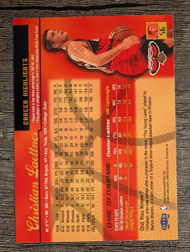 1998-99 Ultra #56 Christian Laettner