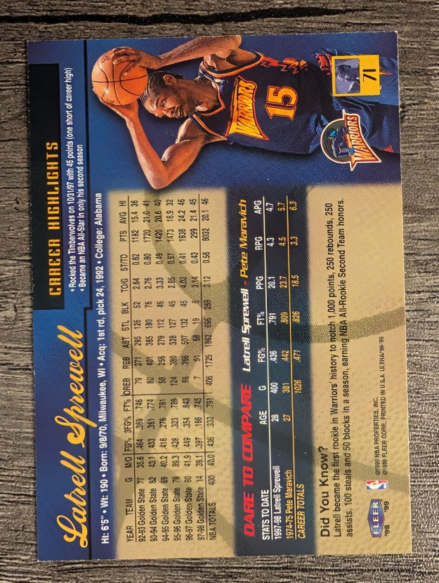 1998-99 Ultra #71 Latrell Sprewell