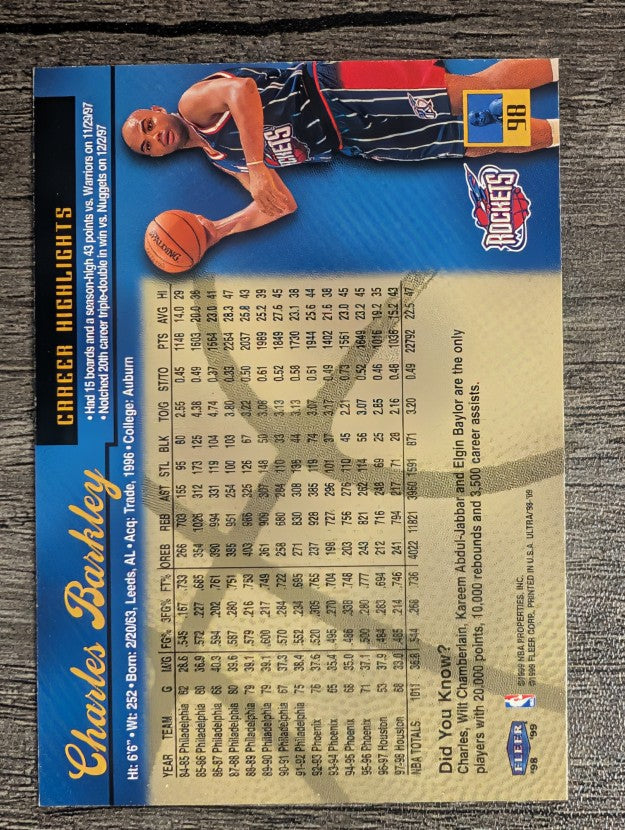 1998-99 Ultra #98 Charles Barkley