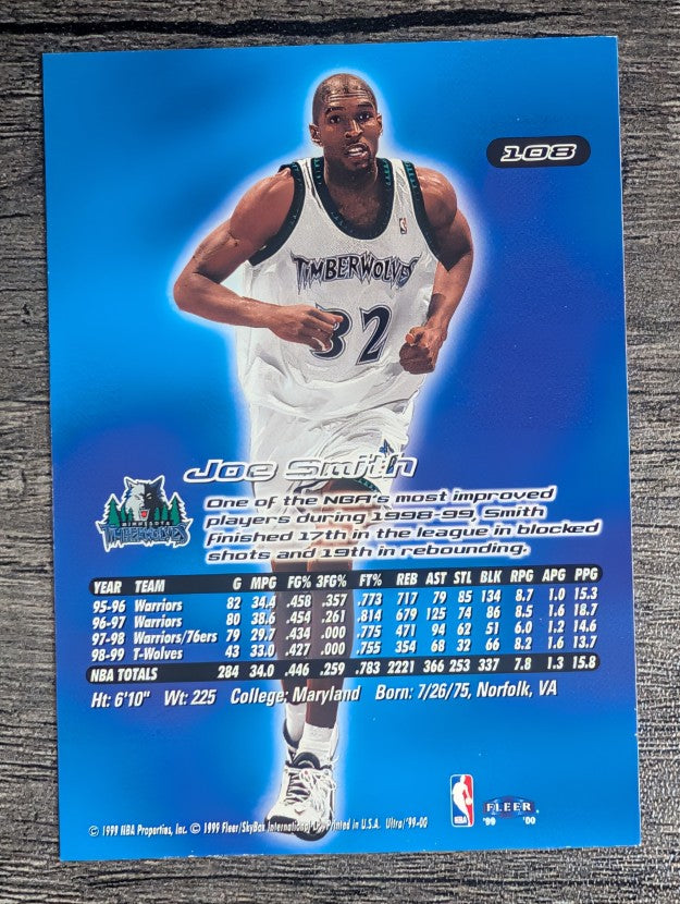 1999-00 Ultra #108 Joe Smith