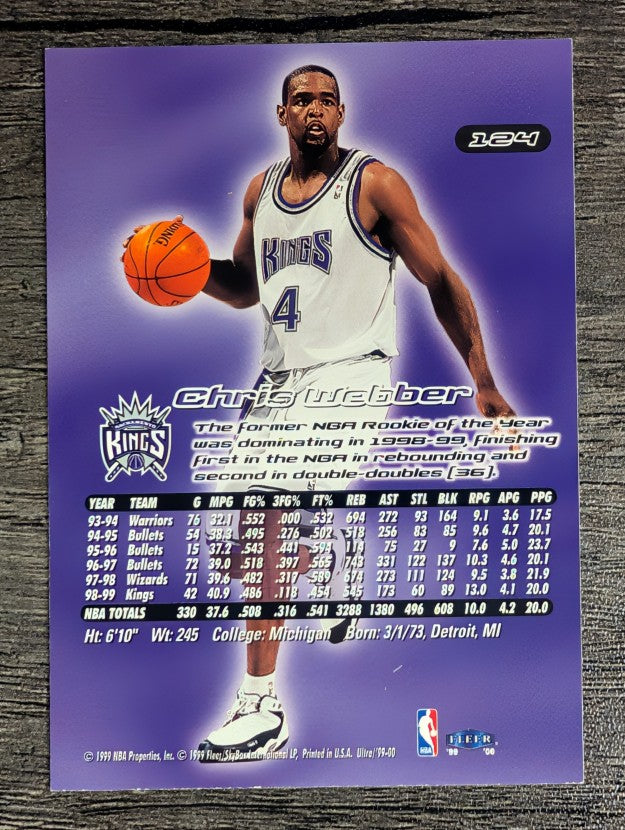 1999-00 Ultra #124 Chris Webber