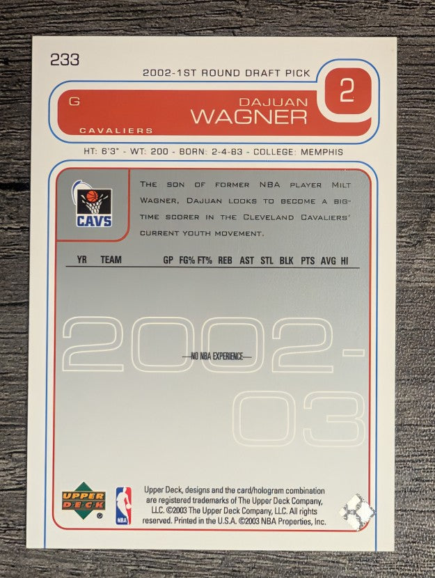 2002-03 Upper Deck #233 DaJuan Wagner