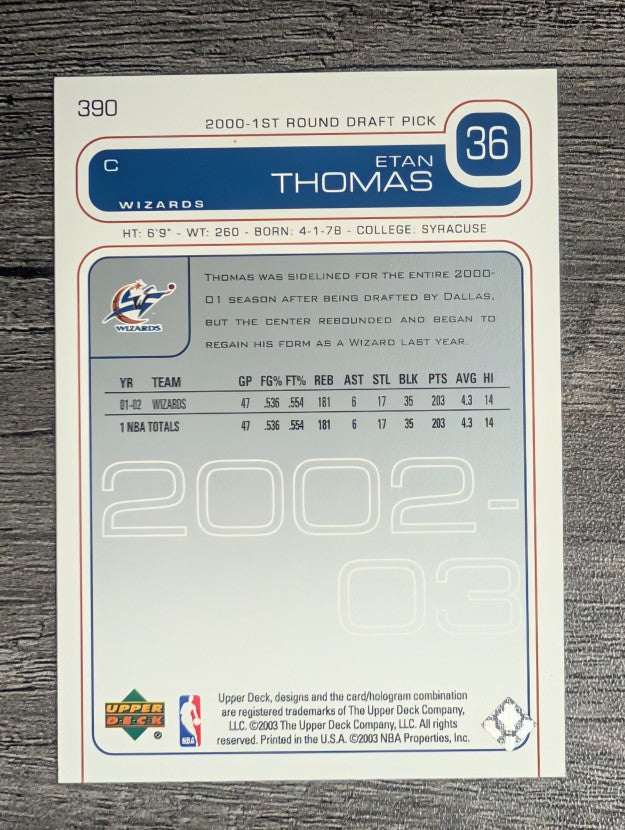 2002-03 Upper Deck #390 Etan Thomas