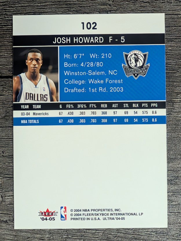 2004-05 Ultra #102 Josh Howard