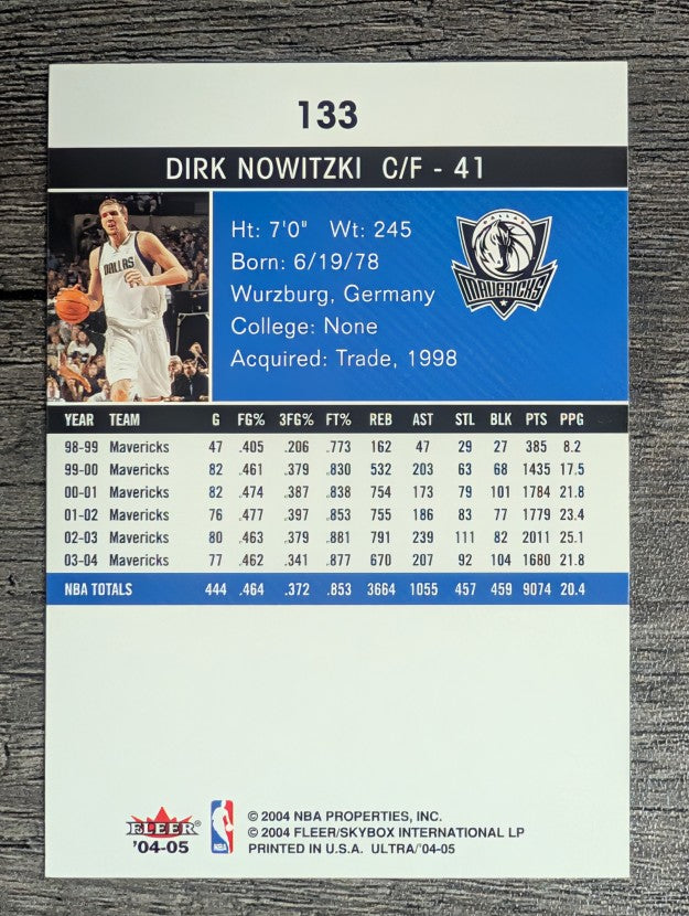 2004-05 Ultra #133 Dirk Nowitzki