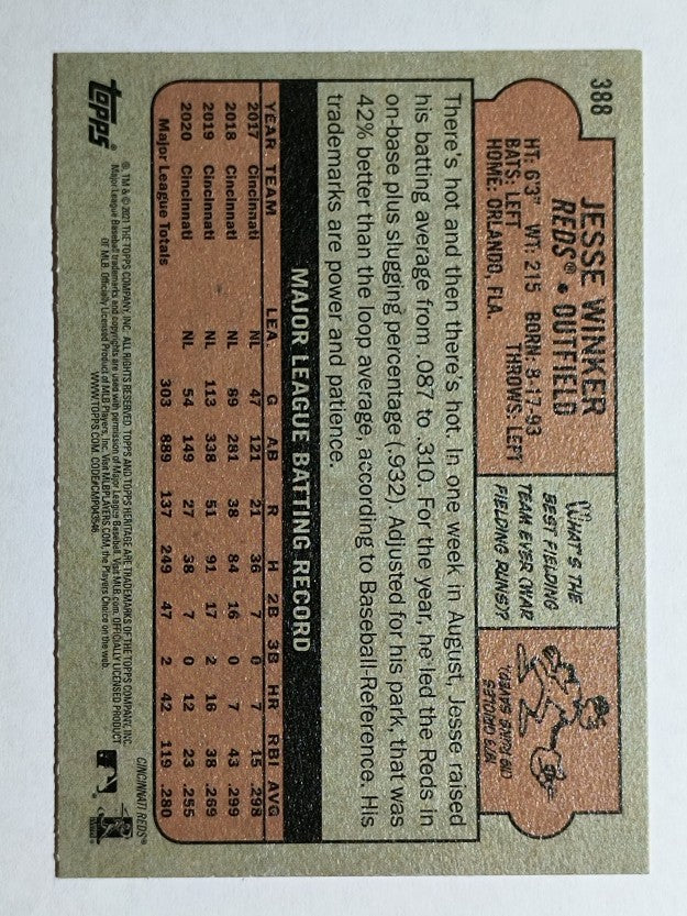 2021 Topps Heritage #388 Jesse Winker