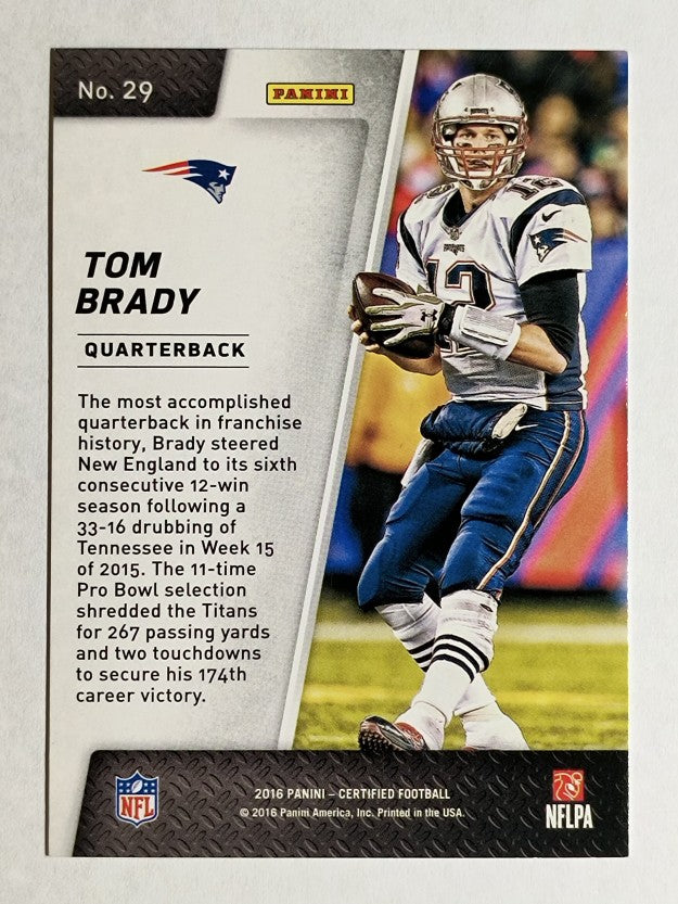 2016 Certified Sunday Certified #29 Tom Brady