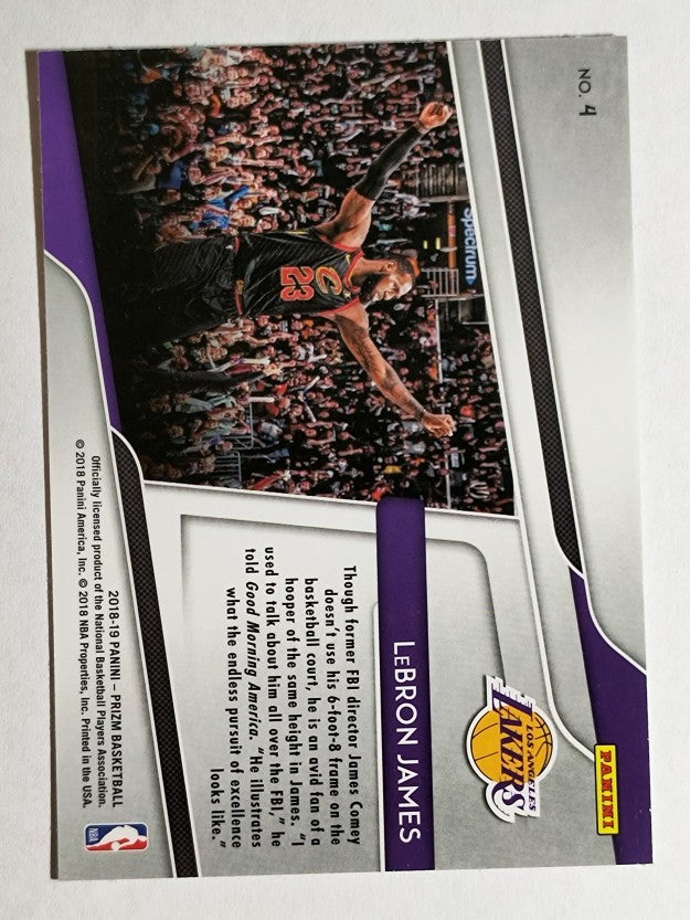2018-19 Panini Prizm Get Hyped! #4 LeBron James