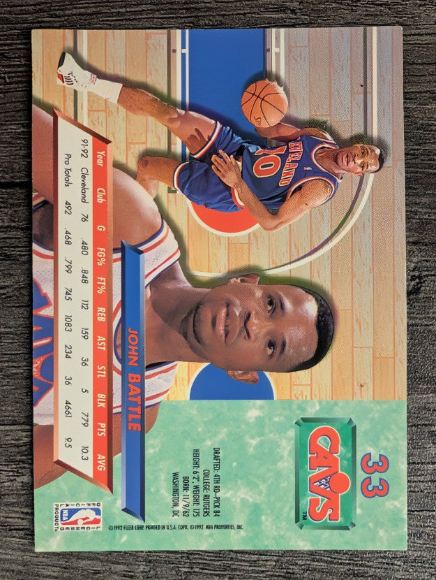 1992-93 Ultra #33 John Battle