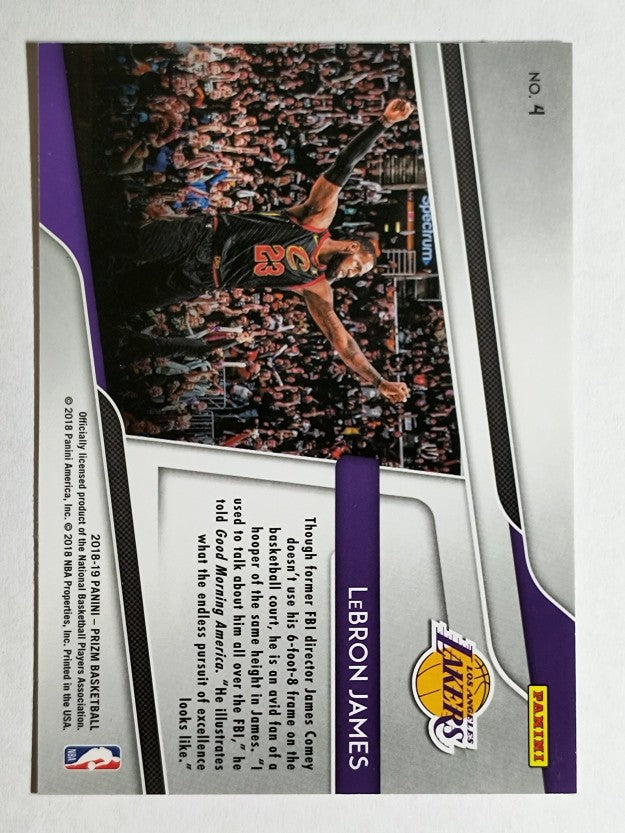 2018-19 Panini Prizm Get Hyped! #4 LeBron James