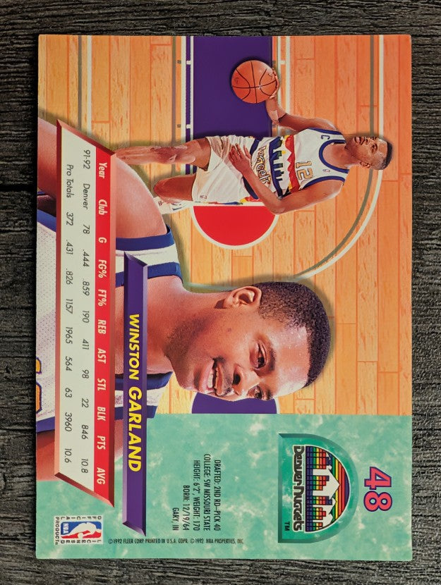 1992-93 Ultra #48 Winston Garland