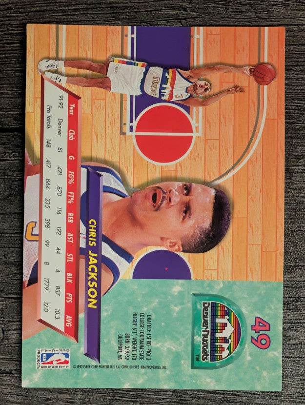 1992-93 Ultra #49 Chris Jackson