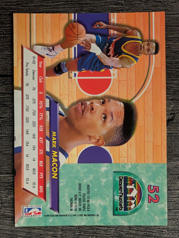 1992-93 Ultra #52 Mark Macon