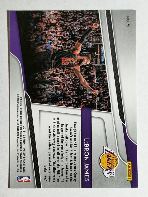 2018-19 Panini Prizm Get Hyped! #4 LeBron James