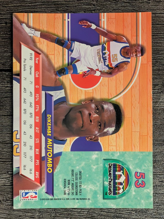 1992-93 Ultra #53 Dikembe Mutombo