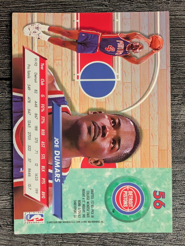 1992-93 Ultra #56 Joe Dumars