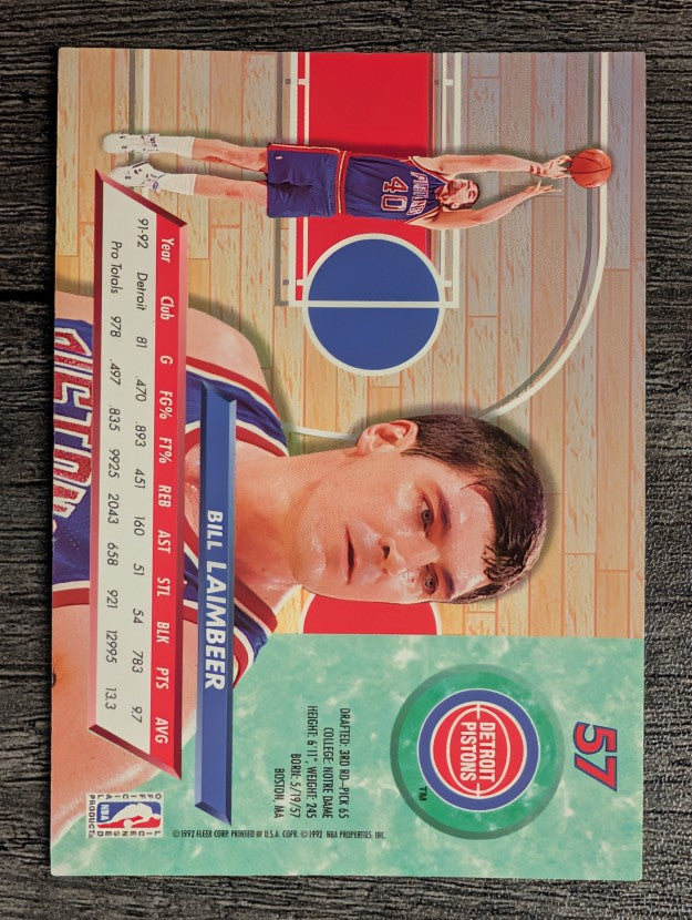 1992-93 Ultra #57 Bill Laimbeer