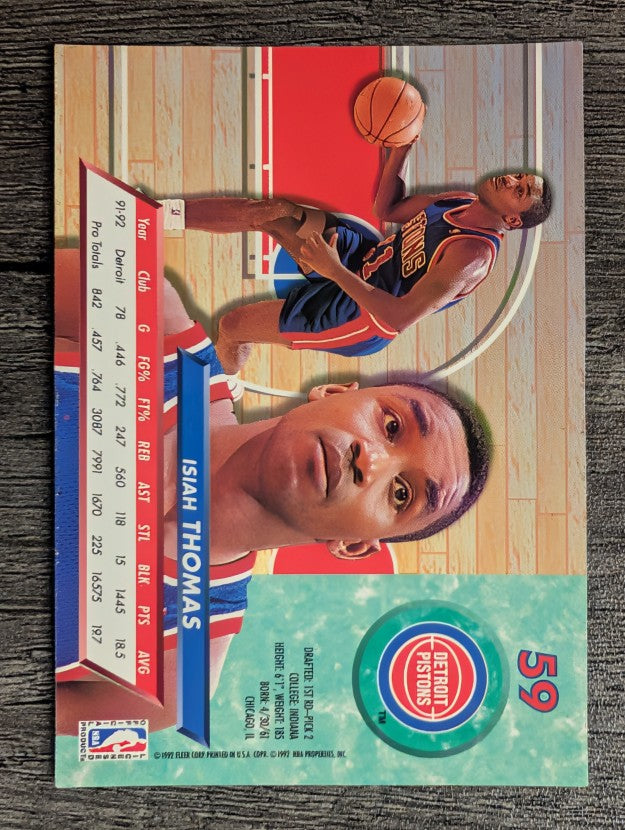 1992-93 Ultra #59 Isiah Thomas