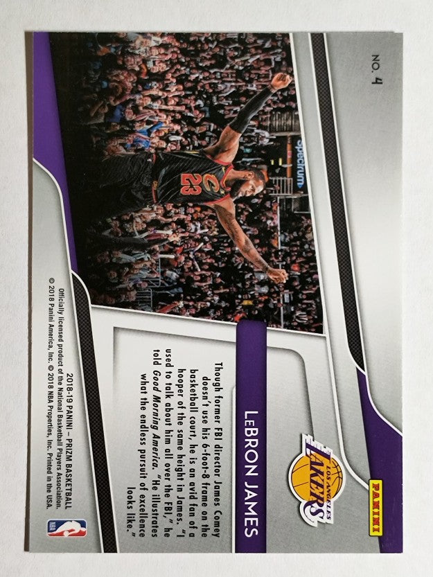 2018-19 Panini Prizm Get Hyped! #4 LeBron James