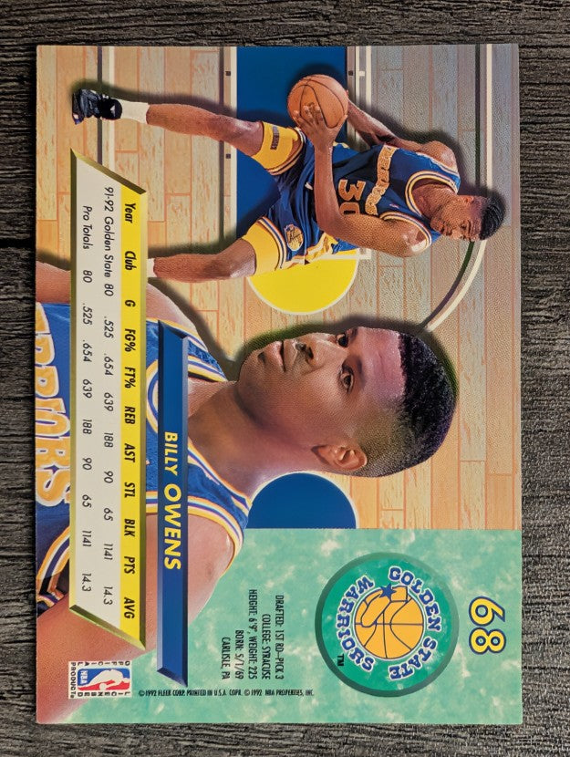 1992-93 Ultra #68 Billy Owens