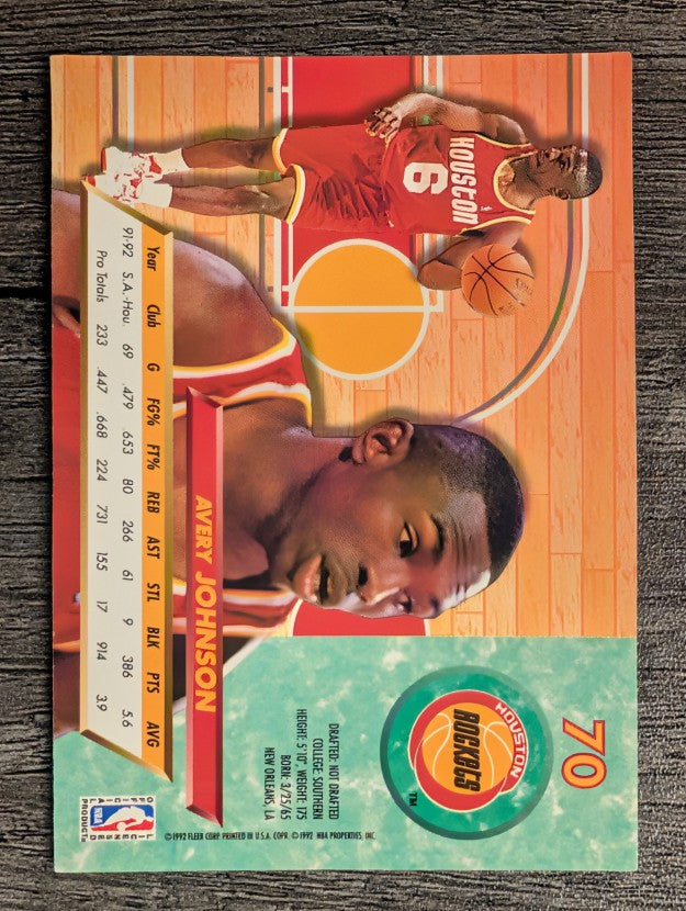 1992-93 Ultra #70 Avery Johnson