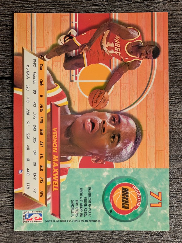 1992-93 Ultra #71 Vernon Maxwell