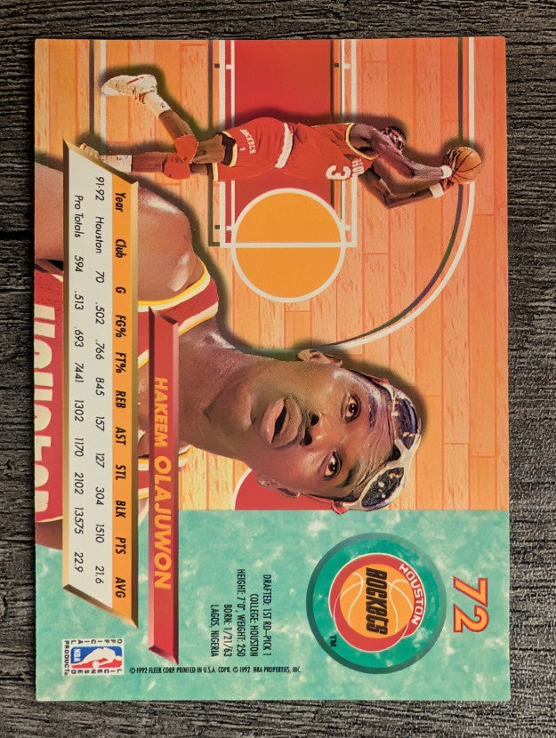 1992-93 Ultra #72 Hakeem Olajuwon