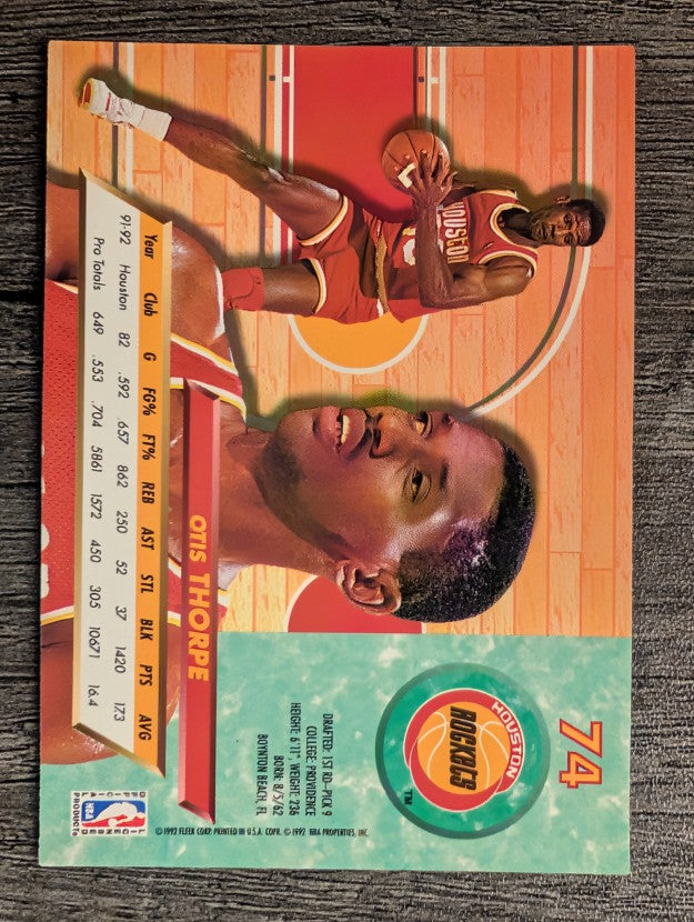 1992-93 Ultra #74 Otis Thorpe
