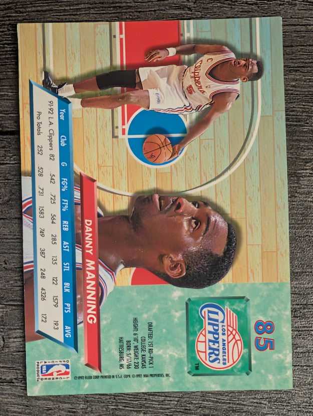 1992-93 Ultra #85 Danny Manning