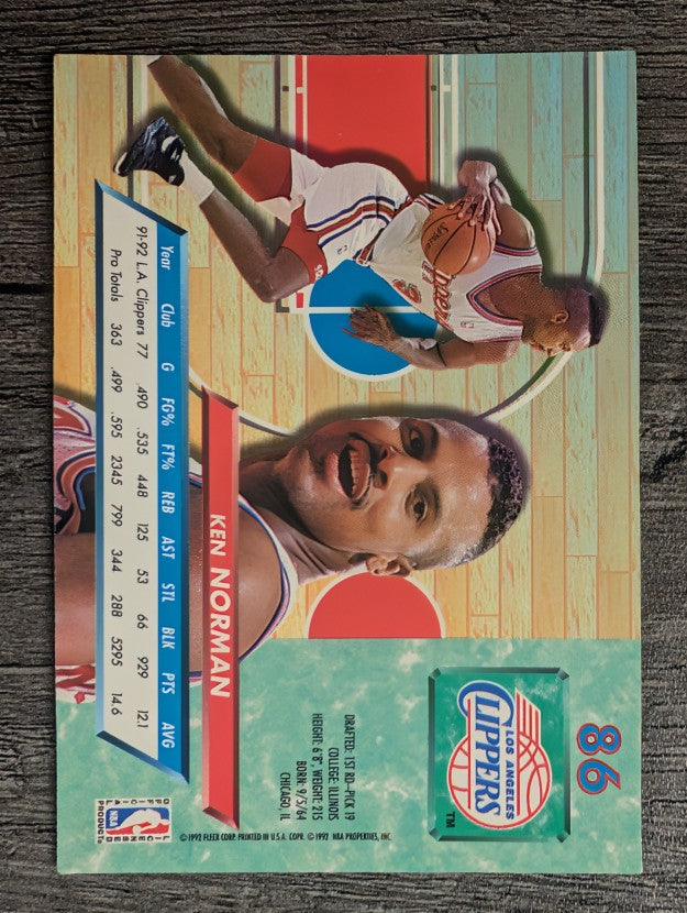 1992-93 Ultra #86 Ken Norman