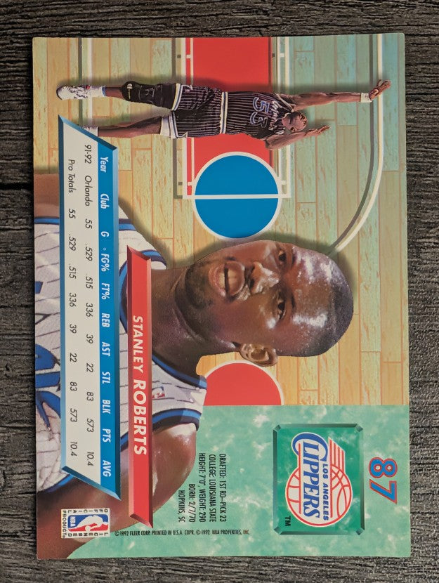 1992-93 Ultra #87 Stanley Roberts