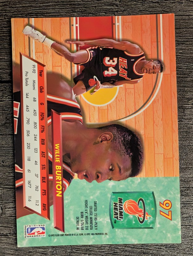 1992-93 Ultra #97 Willie Burton