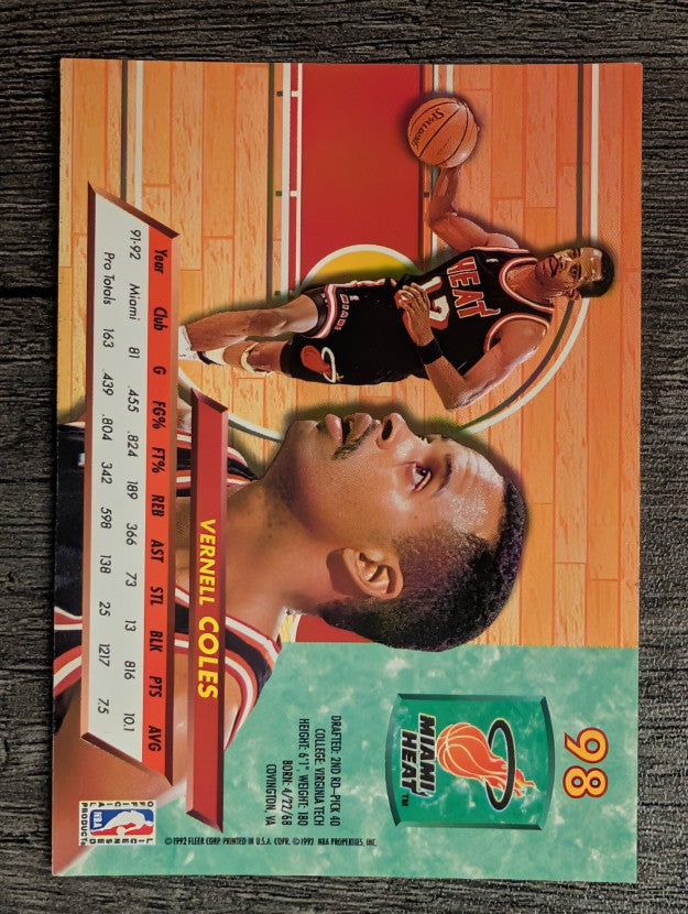 1992-93 Ultra #98 Bimbo Coles