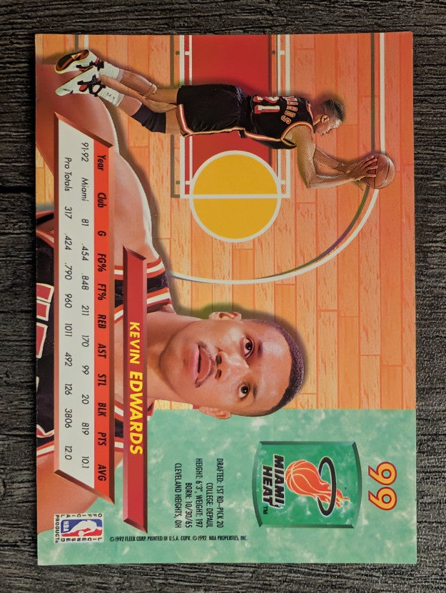 1992-93 Ultra #99 Kevin Edwards