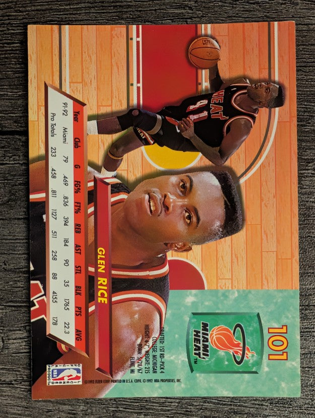 1992-93 Ultra #101 Glen Rice