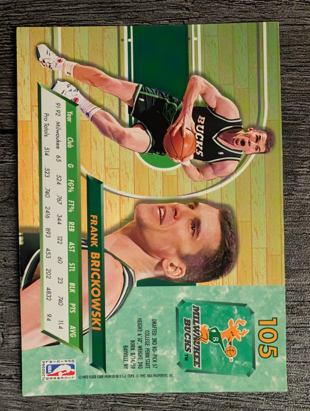 1992-93 Ultra #105 Frank Brickowski