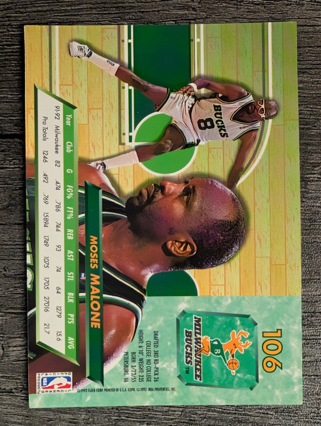 1992-93 Ultra #106 Moses Malone